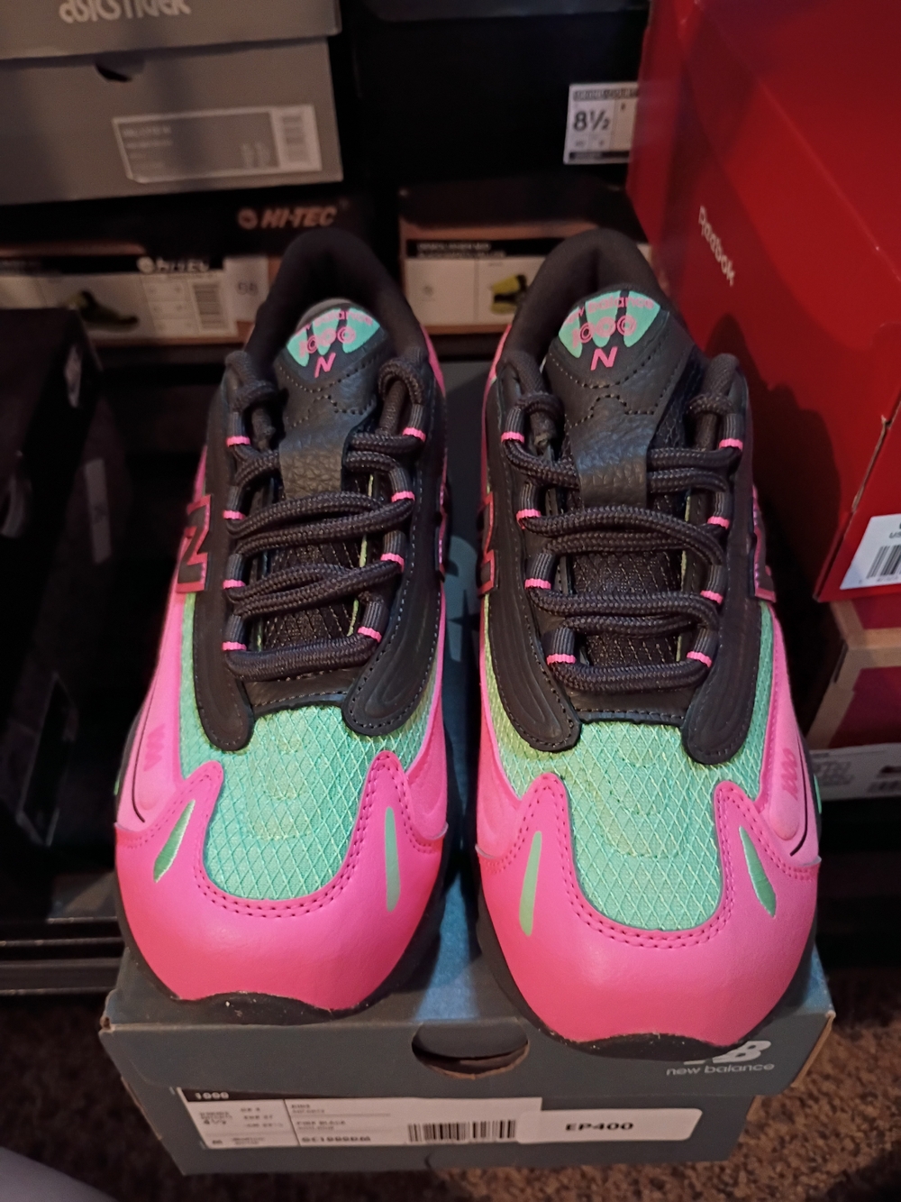 New Balance Kids Pink & Teal Sneakers